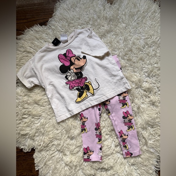 Zara Other - Zara Pink Minnie Mouse Leggings